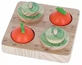Kerbl Pet Denk- und Lernspielzeug Veggie, Für Kaninchen und Hasen, Zwei Schwierigkeitsstufen, Reduziert Stress, Natur, 15x15x6 cm