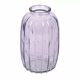 Talking Tables Fliederfarbene Glas-Budvase für Blumen, stilvolle Einzelstiel-Vase für Hochzeits-Tischdeko, Fensterbank, Gartenpartys, Sommeressen, Kamindekor & Geschenke, 12 cm