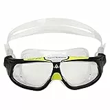Aqua Sphere Men's Swimming Goggles Seal 2.0 Adult Fitness Pool Black/Bright Green - Clear