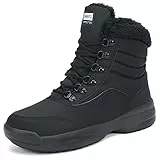 DANNTO Winterstiefel Damen Warme Gefütterte Winterschuhe Schneestiefel für Frauen Wanderschuhe Trekkingschuhe(schwarz,40)
