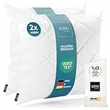 LILENO HOME 2er Set Kissenfüllung 80 x 80 cm - 95°C waschbares Innenkissen geeignet für Allergiker - Polyester Kisseninlet als Couchkissen, Sofa Kissen, Cocktailkissen und Kopfkissen