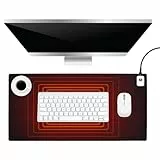 CJBIN Tischunterlage Beheizte, Mauspad mit Funktion Heizung, 82*40cm Große Mausmatte mit 7 Heizstufen, Tischunterlage Beheizte Schreibtisch, Beheizte Schreibtischunterlage für PC/Laptop/Zuhause/Büro