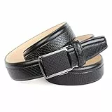Anthoni Crown Herren Ledergürtel Gürtel, Schwarz, 105