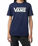 Vans Classic Drop V SS Crew Tee-B, Marineblau und Weiß, L