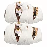 Toyvian 2 Stücke Erwachsene Halloween Mumie Maske Horror Scary Gesicht Maske Frühling Augen für Cosplay Prop Bühne Leistung