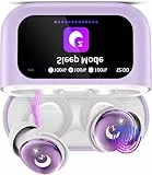 Bluetooth Kopfhörer, Mini 48H Schlafkopfhörer Bluetooth 5.4 mit Touchscreen, 2025 Neue in Ear Kopfhörer Kabellos mit ENC Noise Cancelling, IPX7 Ohrhörer mit Immersiver Deep Bass Ohrhörer, Trauben Lila
