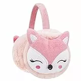 FakeFace Damen Mädchen Winter Ohrenschützer Ohrenwärmer Outdoor Faux Fur Earmuffs Verstellbar Warme Plüsch Ohrwärmer Ear Muffs Winterzubehör Outdoor Ohrenmuscheln (Fuchs-Rosa)