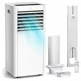 Klimageräte, 4-in-1 9000 BTU Mobile Klimaanlage für Räume bis zu 35 m² mit Luftkühler, Ventilator, Luftentfeuchter, Nachtmodus| Fernbedienung+ Timer+ Kindersicherung | AUTO Klimaanlage Mobil