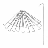 Relaxdays Zeltnagel 20er Set, Heringe Camping, Bodenanker für Zeltbefestigung, Widerhaken, Erdanker 22cm, Stahl, silber, 22.00 x 2.50 x 0.30 cm