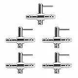 Fdit 5Pcs Aquarium Air Tube Distributor Aquarium Einkopf-Luftverteiler Edelstahl Luftstromregelhebel Ventilsatz Aquarium Sauerstoffpumpe Luftschlauchventil
