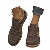 Generisch Sneaker & Sportschuhe für Damen 39 40 beige 38, Sneaker Damen Retro Style - Tennis Und Skateboarden Klassische Gummisohle - Modische rutschfeste Freizeit Skate-Schuhe Coffee 41
