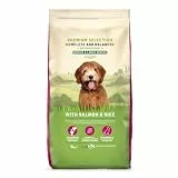 by Amazon Komplett Trockenfutter für ausgewachsene (Adult) Hunde, Lachs und Reis, 5 kg (1er Pack)(Zuvor eine Marke von Lifelong, gleiches Produkt)