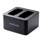 MAXCAM Dual Akku Ladegerät mit Typ-C USB Kabel für GoPro HERO12/HERO11/HERO10/HERO9 Black Enduro Akku