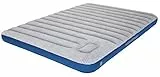 High Peak Unisex Cross Beam Double extra long Luftbett, mit integrierte Fußpumpe und Anti-Rutsch Funktion, atmungsaktiv, robust, Oberseite weich, für Indoor und Outdoor, hellgrau/blau, XXL