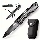 Personalisiertes Multifunktionswerkzeug mit Gravur,Gravierter Multitool als Geschenk für Papa,Multitool Taschenmesser für Männer 20 in 1, Klappmesser,Vatertagsgeschenk für Männer