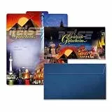 GESCHENKGUTSCHEINcom - 10 Gutscheine blanko zum Falten mit Umschlag für Reisen Urlaub Reisebüros Reiseagenturen - Vordruck/Formular R215-1-10