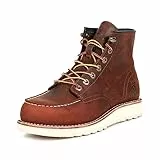SL-Saint Herren Arbeitsstiefel Weiche Moc Toe Klassische Knöchel Mode Casual 6‘’ Keilsohle Schuhe (Braun Keilsohle, Erwachsene, Herren, 42.5, Numerisch, EU Schuhgrößensystem, Breit)