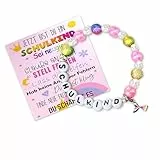 KEELYY Einschulung Mädchen Ärmbänder Einschulung Geschenk Schulkind Schultüte Füllung Schulanfang Geschenk Armband mit Grußkarte Geschenkbox