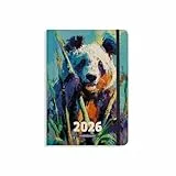 matabooks – A5 Kalender Samaya 2026 Farbe: Bamboo Green (DE/EN): Veganer Jahresplaner aus nachhaltigem Graspapier