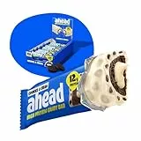 ahead Protein Riegel | Cookies & Cream | 14x 45g Extra softer Protein Riegel mit cremigem Kern | Low Carb Eiweißriegel ohne Zuckerzusatz & ohne Palmöl