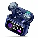 ZYHKON Bluetooth Kopfhörer, 7H Spielzeit Mini Kopfhörer mit HiFi Sound/5 EQ-Modi/ENC Noise Cancelling, Wireless Ohrhörer Marineblau