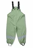 Sterntaler Regenhose ungefüttert Uni - Kinder Regenhose wasserdicht - Jungen Matsch- und Buddelhose mit verschweißten Nähten und elastischen Hosenträgern - Regenbekleidung - steingrün, Größe 86