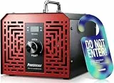 Powerscale OZB4 Ozongenerator 500000 mg/h, industrielles Ozongerät mit intelligenter Steuerung zur Geruchsbeseitigung, leistungsstarker Luftreiniger für große Räume, Schwarz/Rot