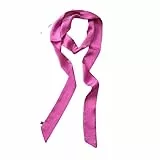 GIMIRO Damen Satin Gürtel 5cm x 195cm Band Imitated Silk Lange Schal Kleid Bund Hut Zubehör (Rose Violet)