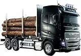 TAMIYA 56360 - 1:14 RC Volvo FH16 Holztransporter, RC-Truck, fernsteuerbarer LKW, Modellbau, Maßstab 1:14, Bausatz, Lastwagen, Hobby, Basteln, Modell, Zusammenbauen, Unlackiert