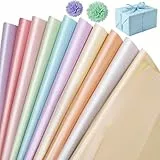 80 Blatt Seidenpapier, 35 x 50cm Pastell Seidenpapier Bunt Geschenkpapier Bastelpapier Packpapier für Muttertag Geburtstage Hochzeiten DIY Basteln (10 Farben)