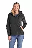Killtec Damen Softshelljacke Softshell Jacke mit abzippbarer Kapuze Damen Softshelljacke wasserabweisend, Winddicht, atmungsaktiv 00200-schwarz 38