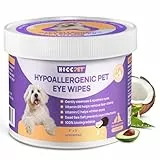 HICC PET Augenpflege-Pads für Hunde und Katzen, Sanfte Augenreinigung von Sekreten, Staub & Rückständen, Ideal für die Augenpflege von Welpen & Kätzchen, 100 Stück