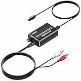 Fokky DA Wandler, 192kHz DAC Konverter Digital Analog Wandler, Ausgestattet 1M Männlich-RCA & 1M Optischem Kabel, Adapter Optisch Cinch, Digital Analog Wandler für HDTV DVD Blu-ray Spielekonsole
