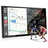 Volam Carplay Bildschirm Android Auto Display&Wireless CarPlay,tragbares carplay mit Net-filx/YouTube,Tragbares Autoradio 9'' car Play Display Auto,HD-Kamera,Siri/G00gle-voice mit iOS10+ Android11+