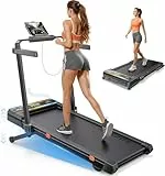 laufband für zuhause mit Neigung, 6 IN 1 Walking Pad mit 0~15% Automatischer Steigung, 3.0HP Klappbar Laufband für Zuhause & Büro mit Lautsprecher, Fernbedienung und App, Bis 136kg Belastbar