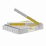 Stabila Zollstock 2 Meter Type 417 - Meterstab weiß-gelb Schnellablese-Skala, hochwertiger Gliedermaßstab mit Winkelfunktion aus PEFC-zertifiziertem Holz, Stahlblechgelenke (10er Pack Zollstöcke)