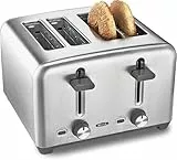 bella 4-Scheiben-Toaster mit extra breiten Toastschlitzen und herausnehmbarem Krümelfach – 6 Bräunungsstufen, Abschaltautomatik und Aufwärmfunktion – Toastbrot, Bagel und Waffeln