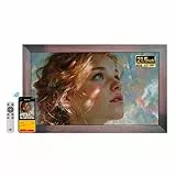 KODAK Digitaler Bilderrahmen 21.5 Zoll, WLAN Elektronischer Bilderrahmen Groß mit 32GB Speicher, FHD Hölz Bilderrahmen Digital mit App, Fernfreigabe von Fotos und Videos, Auto-Rotation,Bewegungssensor