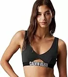 Calvin Klein Damen Bikini Oberteil Bralette Herausnehmbare Polster, Schwarz (Black), S