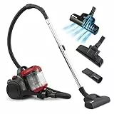 Akitas C10T 850W Beutelloser Staubsauger ohne Beutel Cat and Dog Tierhaare,Staubsaugerzylinder mit Deutschem Wessel Werk,28cm Breite Große Turbokopf-Spinnbürste