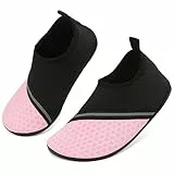 Sixspace Badeschuhe Kinder Wasserschuhe Schnell Trocknend Schwimmschuhe rutschfeste Aquaschuhe Leicht Strandschuhe für Jungen Mädchen Surfschuhe Kleinkind Baby Barfußschuhe Beach Pool (Rosa, 28 EU)