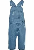 Urban Classics Herren Latz Latzhose Denim Short Dungaree TB2089, Gr. XXXX-Large (Herstellergröße: 4XL), Blau (Bleached Blue 00831)