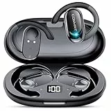 Conyat Open Ear Kopfhörer Sport, Bluetooth 5.4 Ohrhörer, Open Ear Headphones mit ENC, Pendler/Sport, Schwarz