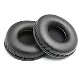 Ersatz-Ohrpolster Leder-Ohrpolster Ersatz-Ohrpolster-Kit für die meisten Kopfhörermodelle geeignet: Universaldurchmesser 65 mm (1 Paar schwarz)