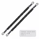 INNSTAR Widerstandsbänder, Zubehör, Übungsbänder, Aufsatz, Fitness-Griffe, Workout-Stange für Zuhause, Fitnessstudio, Ganzkörpertraining (Kniebeugenband, schwarz, 15 kg), 55 cm