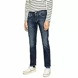 Pepe Jeans Herren Straight Jeans Cash Straight Jeans, Blau (Denim-z45), 34W / 32L