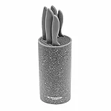 Blackmoor Home Piece with Knife Block-Black 66919 5-teiliges Set mit Messerblock – Grau, Edelstahl, Stainless Steel
