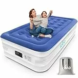 iDOO Einzel Luftmatratze, luftbett Selbstaufblasend 1 Person mit Integrierter Luftpumpe, Gästebett Schnelles Selbstaufblasbare und Luftablassen, Camping Aufblasbare Matratze 100x190x46cm, 250 kg Max