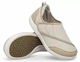 Gaatpot Hausschuhe Damen Herren Extra Weit mit Klettverschluss Verbandsschuhe für Geschwollene Füße Leichte Atmungsaktive Schuhe Beige 39