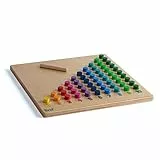 Erzi 42045 Lernspiel Zählbrett aus Holz, Lernmaterial, Verständnis für Zahlen von 1 bis 10